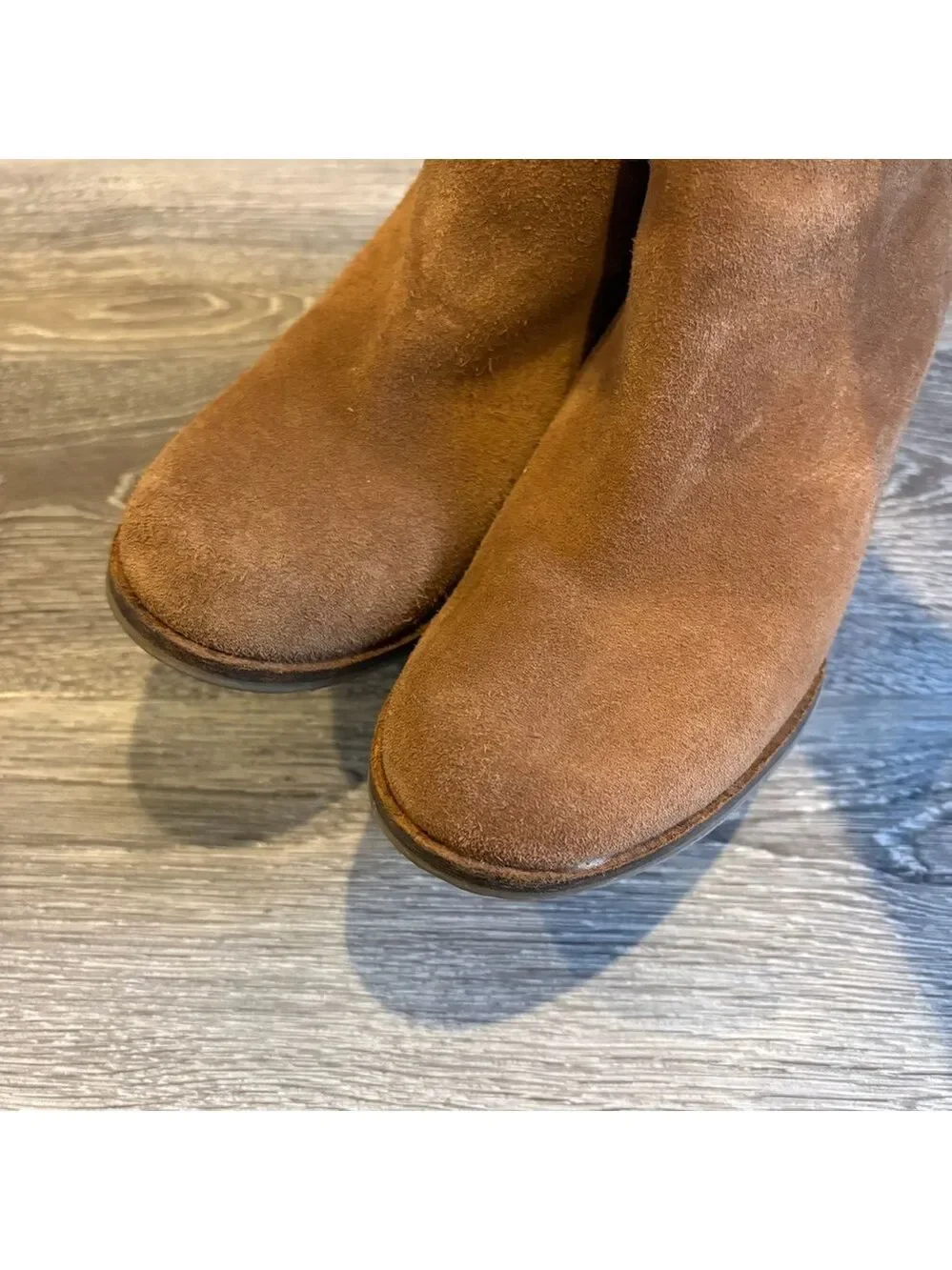 Mia Genessa Women's Suede Ankle Booties in Brown Size 7